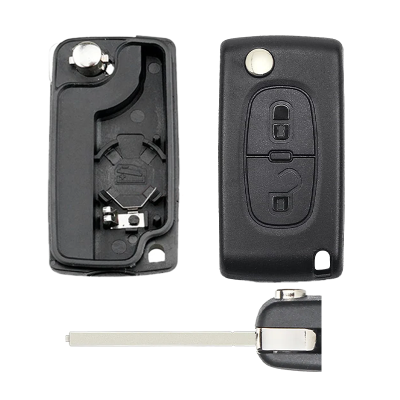 Peugeot 207 307 308 key housing 2 buttons. Key blade: HU83