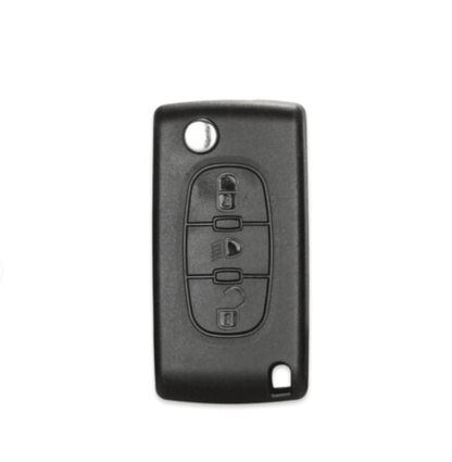 Citroën housing 3 buttons. Key blade: HU83