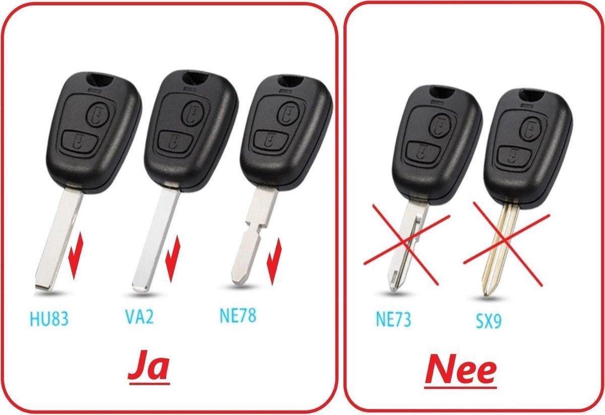 PEUGEOT SLEUTELBEHUIZING 2 KNOPPEN - Car Key PEUGEOT SLEUTELBEHUIZING 2 KNOPPEN - Car Key