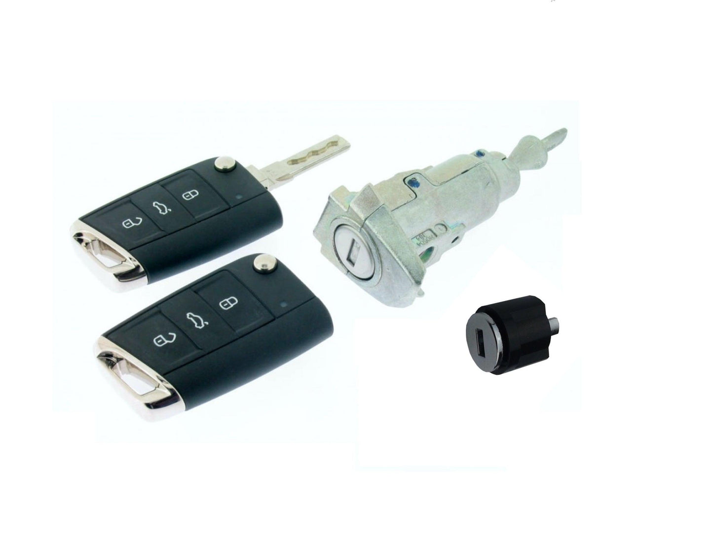 Volkswagen Golf 7 sloten set met 2 klapsleutels Keyless GO(5GD 800 375 H) OEM orgineel product