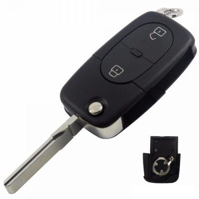 Audi klapsleutel 2 knoppen behuizing - Batterij: CR1620